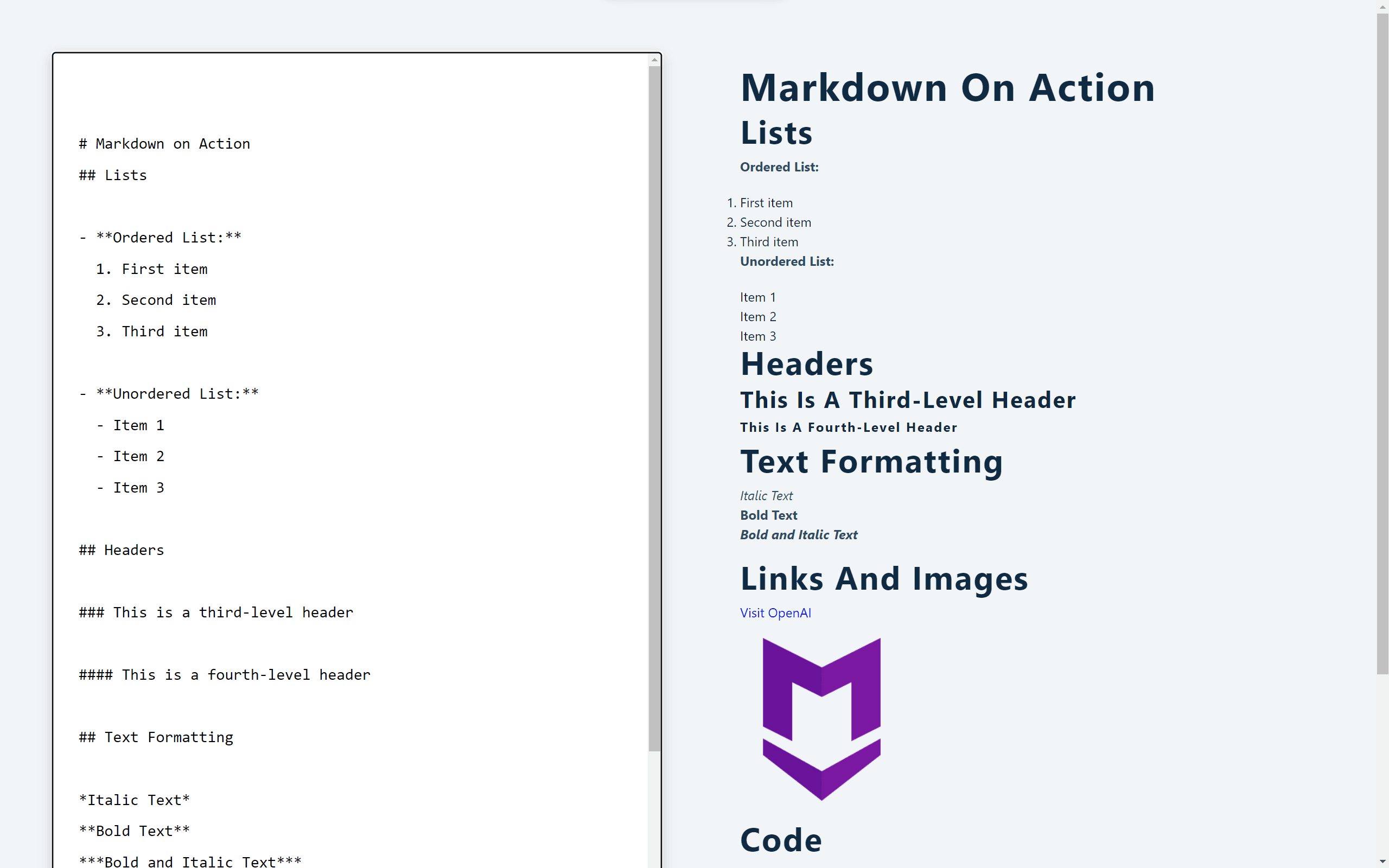 Markdown Editor
